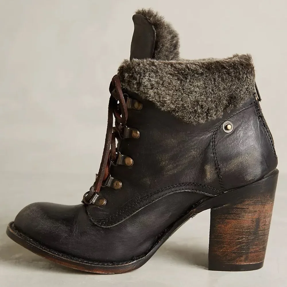 Freebird by Steven Swiss Brown Leather Ankle Booties Women's (Size 7) - Picture 2 of 13